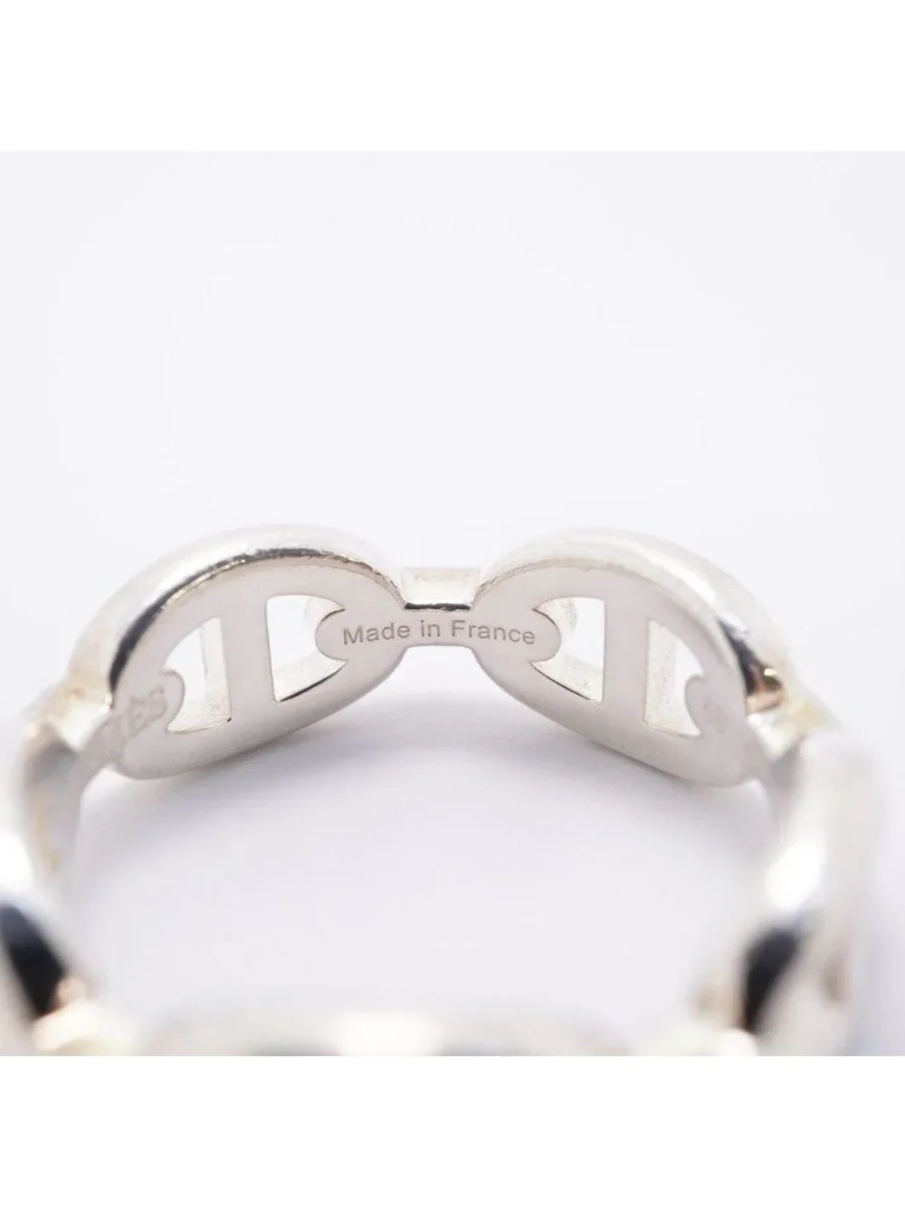 Hermes Ring Enchainee Chaine D'ancre 925 Sterling Silver